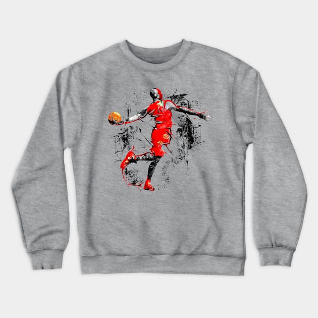 MJ | Michael Jordan | 23 | Bulls | Slam Dunk Crewneck Sweatshirt by BabyYodaSticker